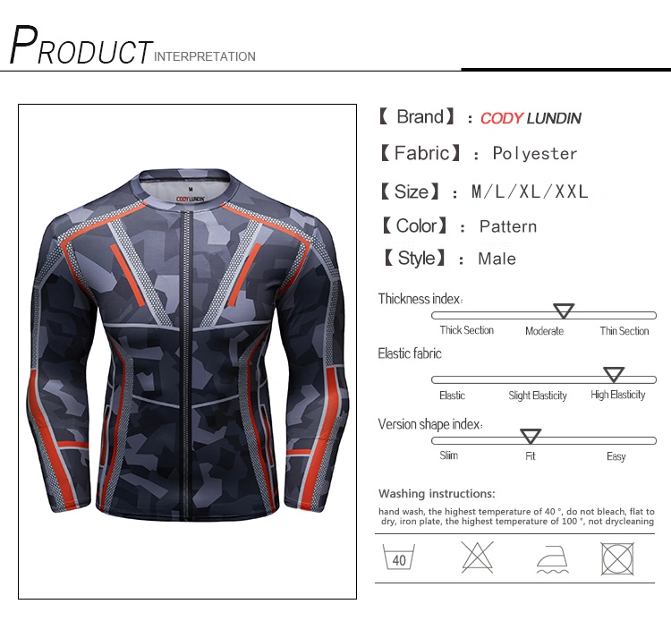 Cody Lundin Gym Clothing 3D Printing Compression Tshirt Fitness Mens Long Sleeve Bodybuilding T Shirts