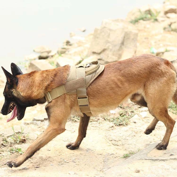 Free Adjust Training K9 Military Dog Vest Harness with Handle