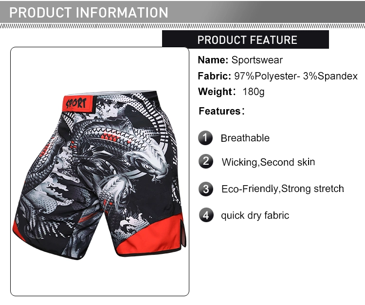 Cody Lundin High Quality MMA Man Thai Compression Shorts Sports Shorts