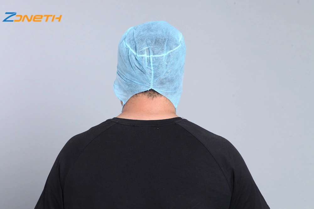 Disposable Head Cover Hood Cap 25GSM PP Nonw Woven Surgical Caps