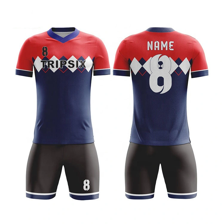 Wholesale Custom Team Sublimated Football Soccer Jersey Shorts Set Shirt