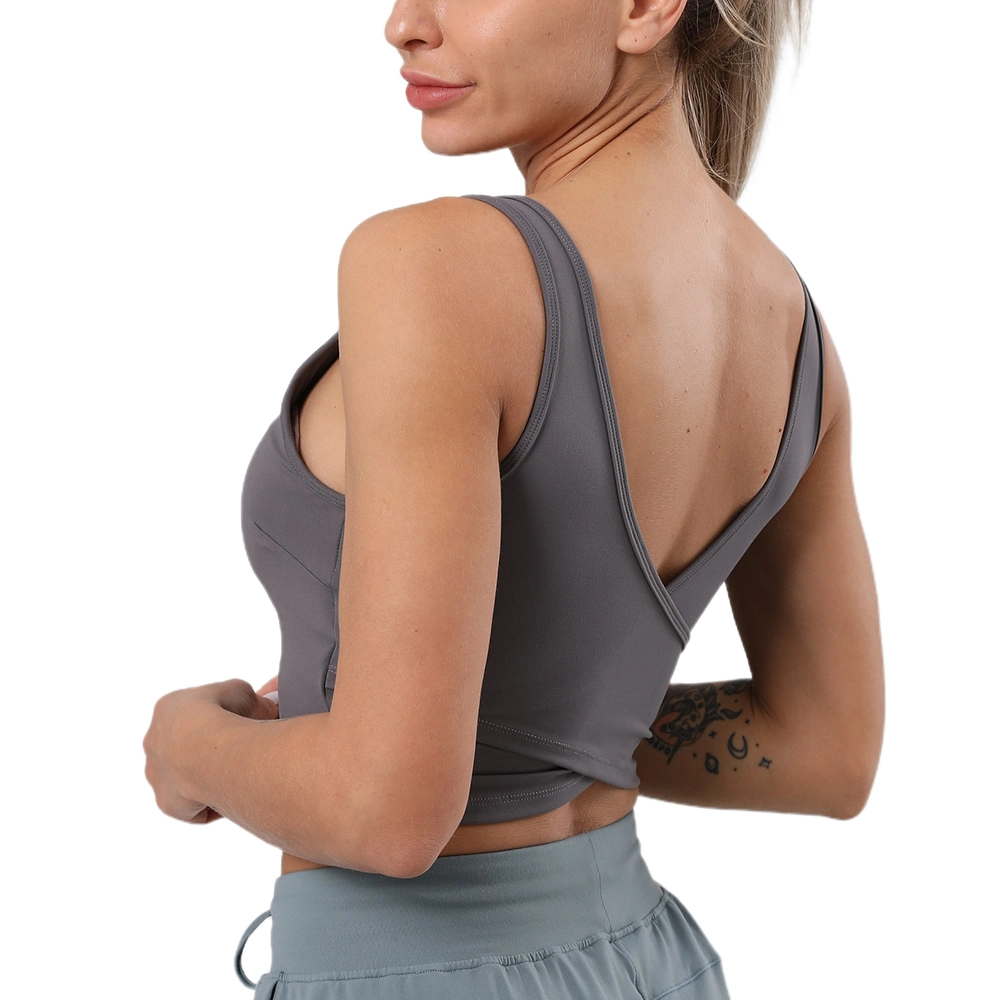 Women's Gym Workout Yoga Clothes Athletic Crop Vest Ladies Sports Tank Top