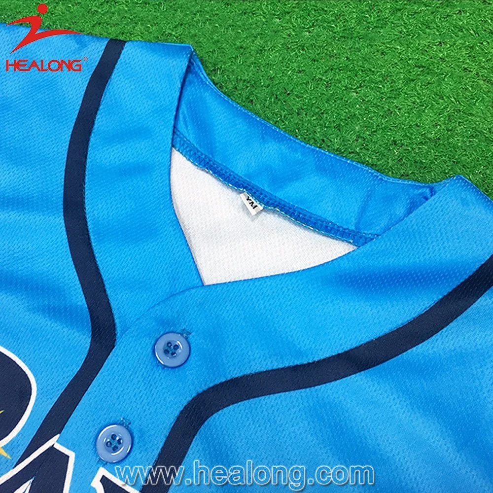 Healong Sportswear Full Sublimation Team Wear Baseball Jersey for Man