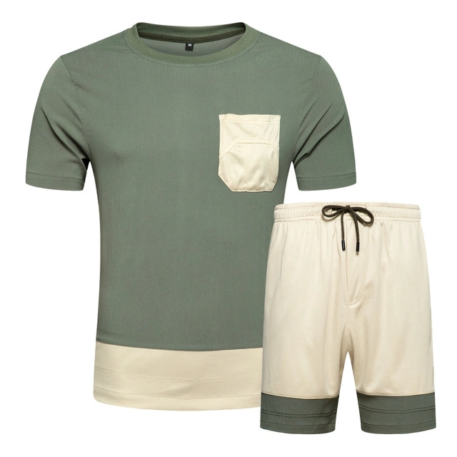 Wholesale Sports Suit Plain Shorts Tracksuits Sets Summer Two Piece Men Casual Sweatsuit