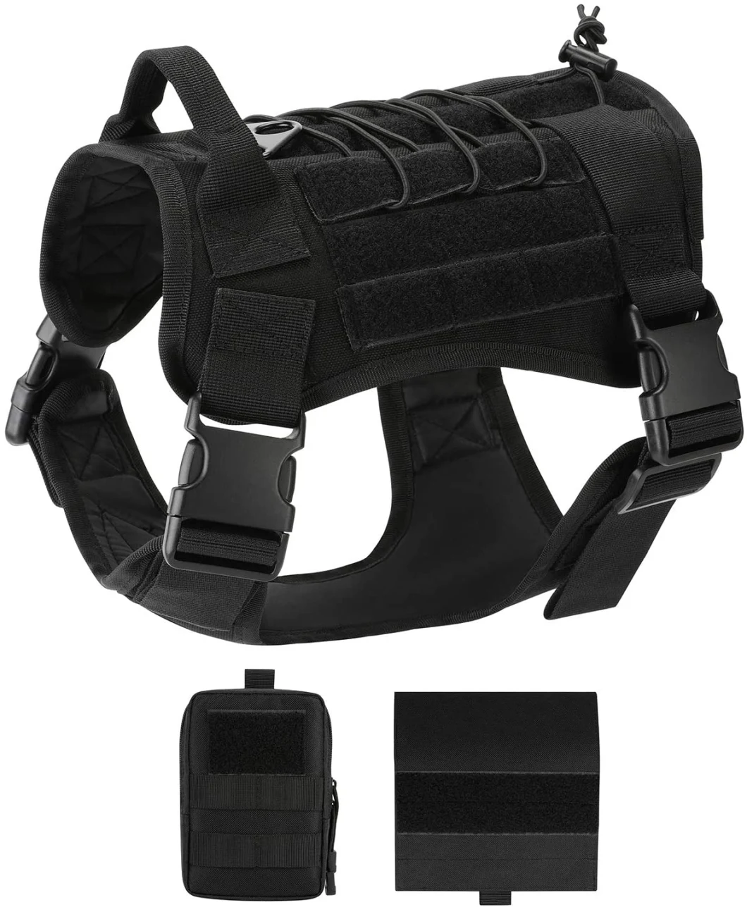 Military Training Vest Harness Comfortable Adjustable Nylon Dog Vest