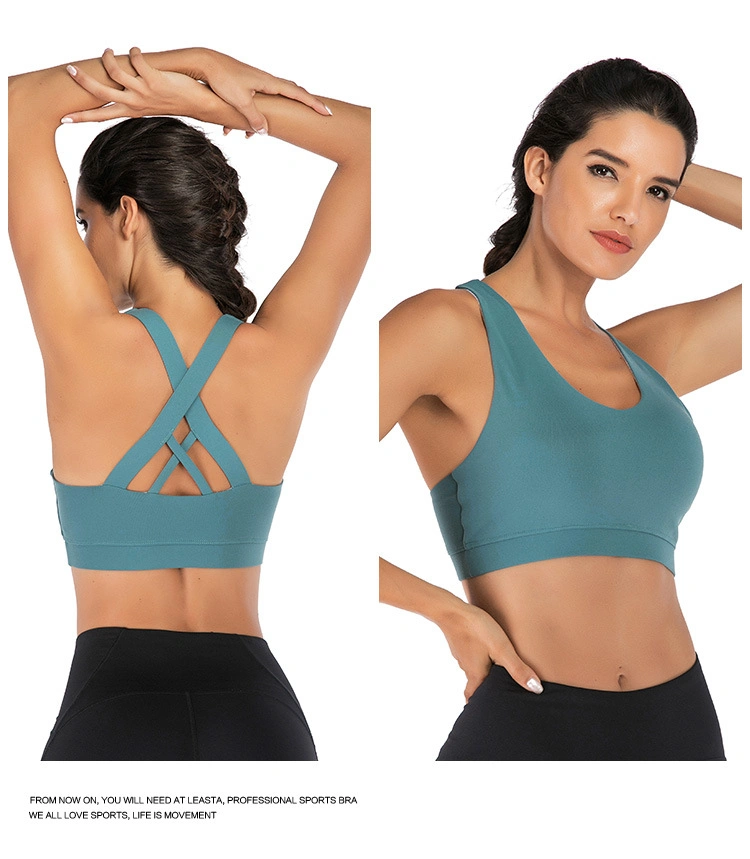 Wholesale Athletic Apparel Custom Logo Sexy Running Sports Bra Yoga Top Women Gym Clothing Fitness Yoga Bra