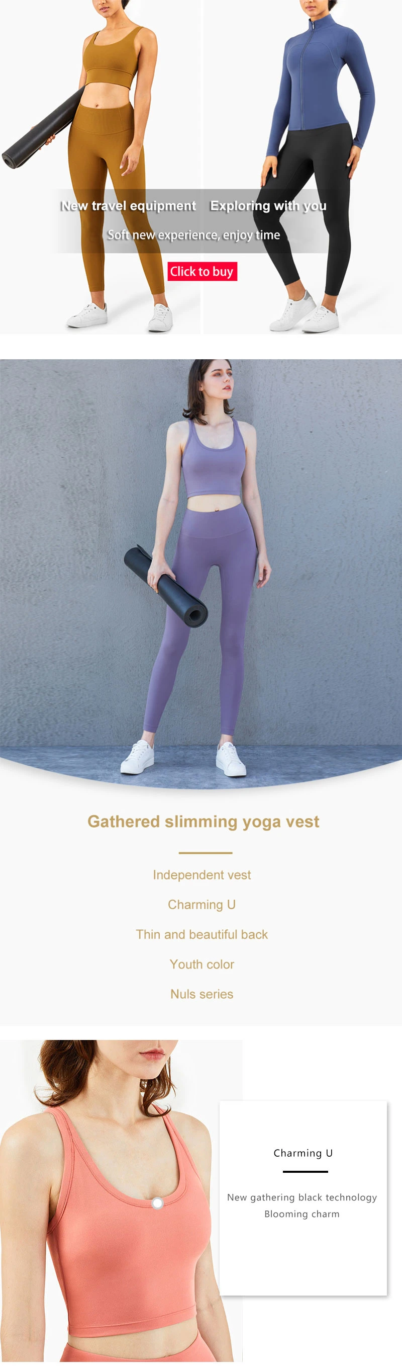 Custom Workout Clothing Women Plain Strappy Back Yoga Sports Bra