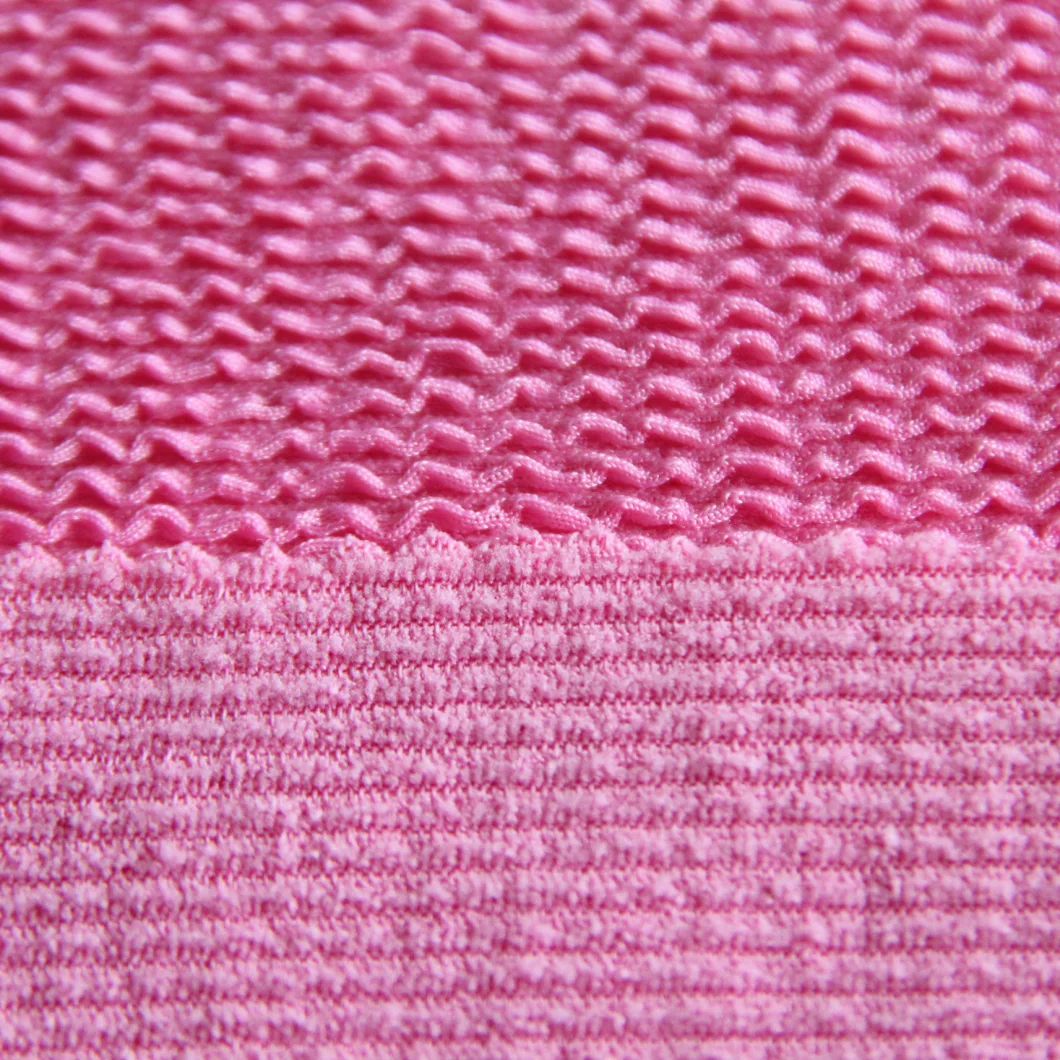 Wholesale Polyester/Spandex Knitted Fabric with Crepe Jacquard Design for Swimwear/Sportswear/Leggings/Yoga Wear/T-Shirt/Fitness