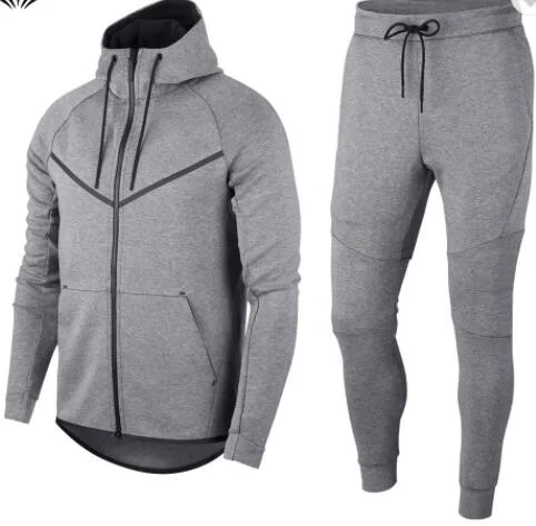 Tracksuit Men Jogger Apparel Zip Hoodies Sportswear Fitness Workout Clothing