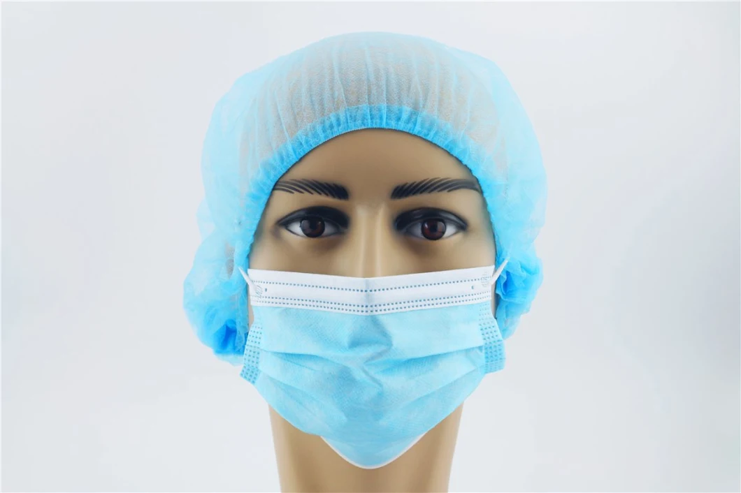 Non Woven Disposable Head Covers Head Hat Medical Protective Caps