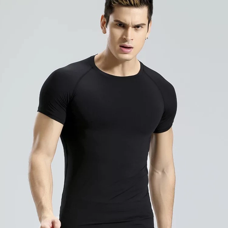 Sports Tights Speed Dry Short Sleeve Fitness Wear Men Running Sports T Shirts Basketball Training Compression Clothing