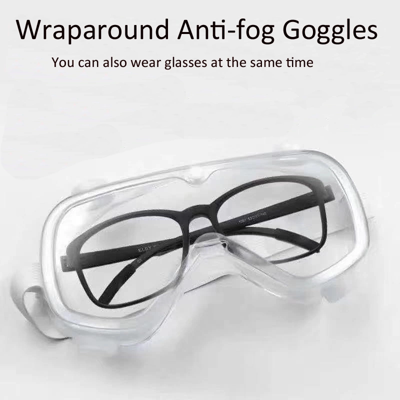 Wraparound Safety Goggles Soft Frame Indirect Vent Anti-Fog Protective Goggles