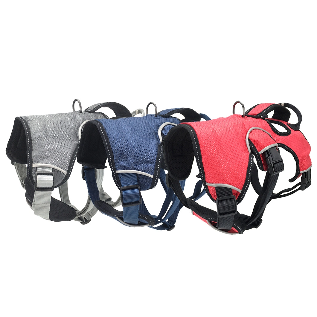 Custom Jacquard Reflective No-Pull Breathable Adjustable Training Pet Dog Vest Harness