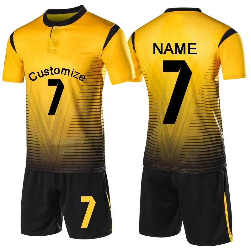 Wholesale Custom Team Sublimated Football Soccer Jersey Shorts Set Shirt