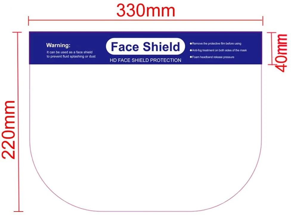 Men Women Safety Face Shield Reusable Full Face Transparent Breathable Visor Windproof Dustproof
