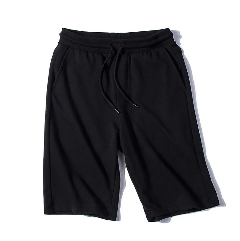 Men's Jersey Short with Pockets Solid Cotton Workout Running Sports Shorts for Men