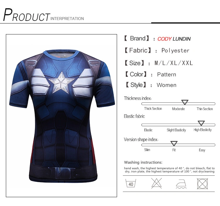 Cody Lundin China Manufacturer Sports Wear Fitness Clothing Athletic Apparel Women Tshirt with Mesh Back