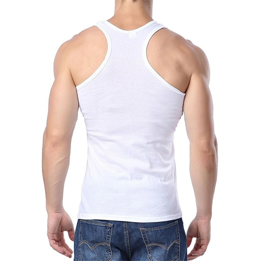 Dri Fit Breathable Y Back White Tank Tops for Men