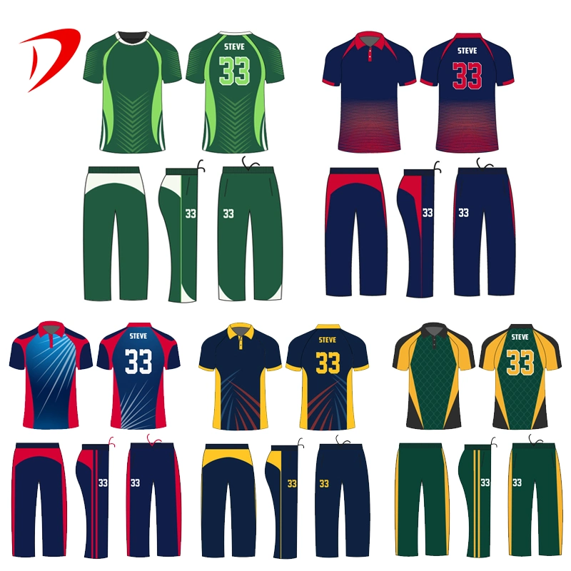Sublimation Custom Team Logo Design Cricket Professional Uniform Sportswear