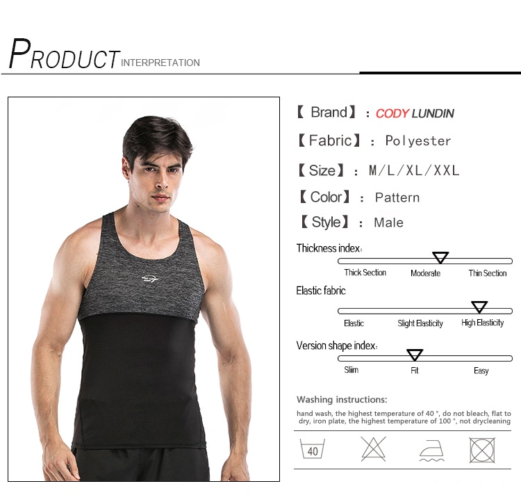 Cody Lundin Custom Male Sportswear Vest Wholesale Man's Printing Gym Tank Top