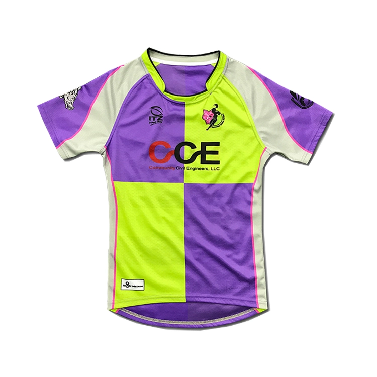 Color Piece Together Rugby Jersey Shirt Contrast Color Rugby Clothing Soft
