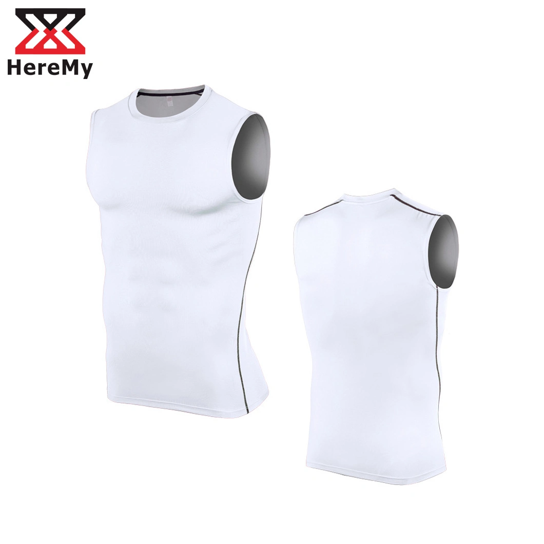 Workout Mens Slim Fit Gym Vest Tank Top Compression Top Sleeveless Sports Wear