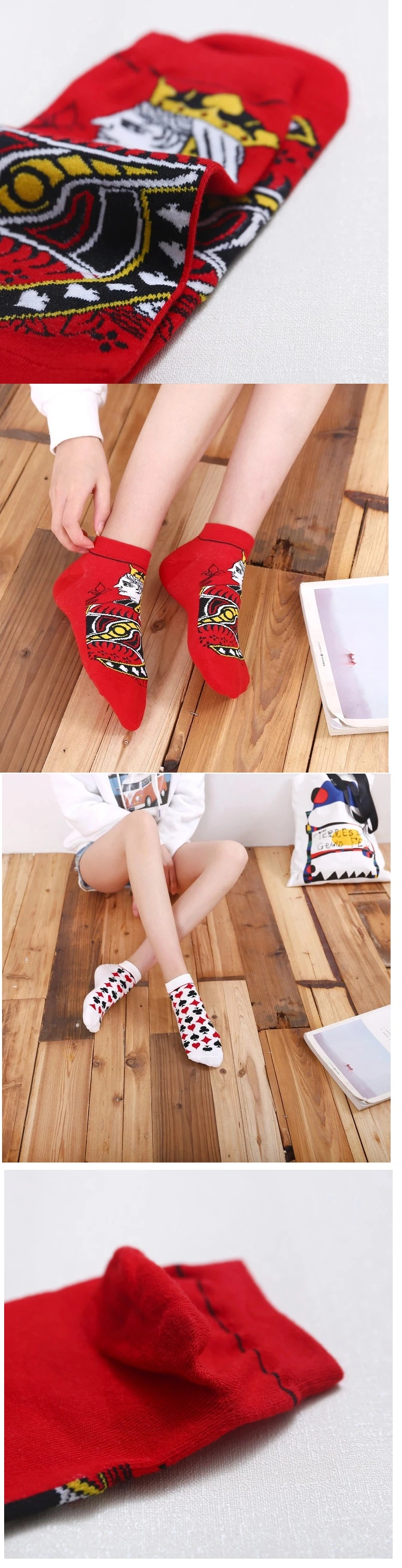 New Arrive Women Best Fashion Ankle Stockings Printed Embroidery Beautiful Design High Quality Ladies Ankle Socks