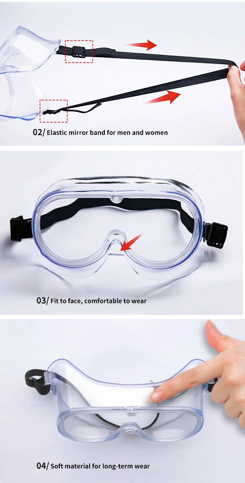 Ce FDA Anti Fog Eye Protective Eyewear PPE Medical Equipment Isolation Safety Glasses Goggles