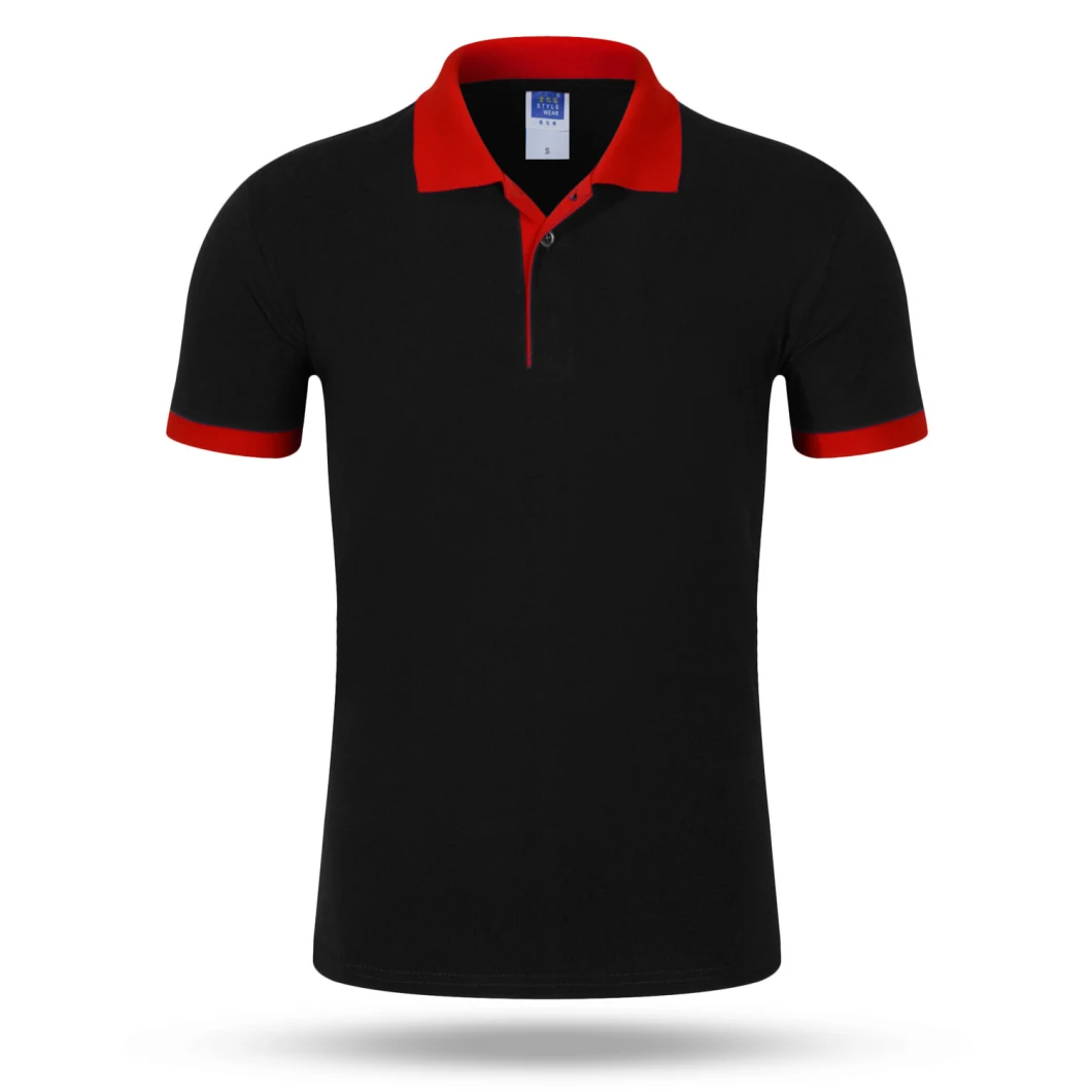 Custom Logo Fashion Contrast Color Collar Polo T Shirt, Wholesale Men Rugby Polo Shirt Uniform