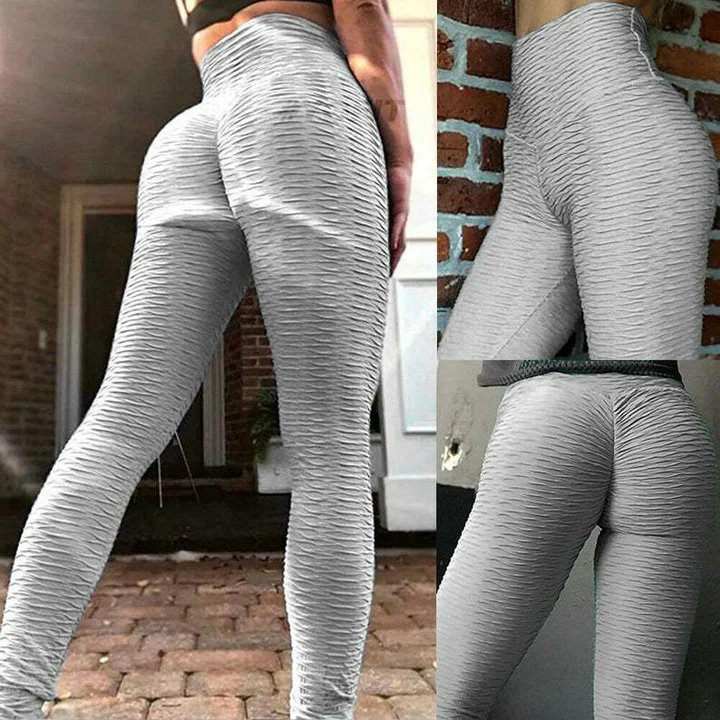 Women's High Waist Workout Leggings Hip Push up Leggings Sport Fitness Running Yoga Pants Energy Elastic Trousers Girl's Gym Buttock Lifting Multicolors Tights