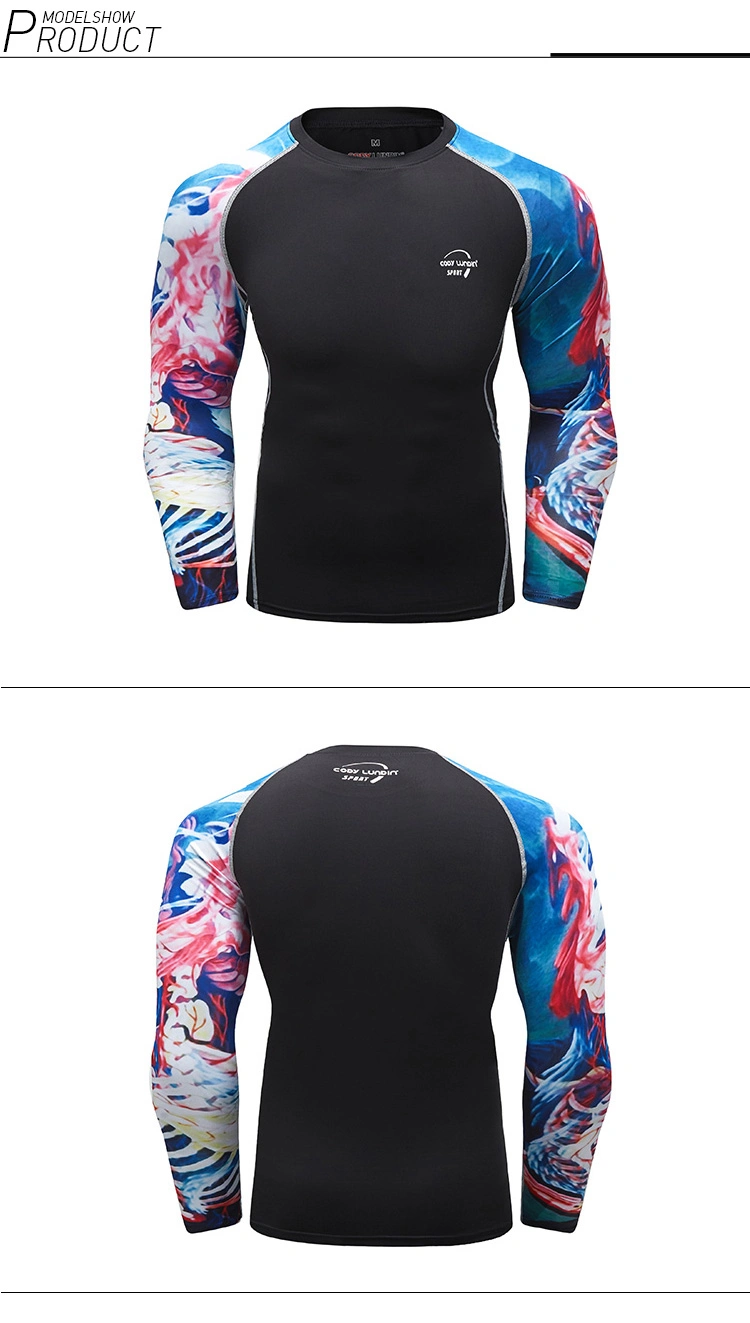 Cody Lundin Mens Running Polo Shirt Compression Under Base Layer Long Sleeve Tights Sports Quick Dry Rashgard T-Shirt Gym Fitness Tshirt