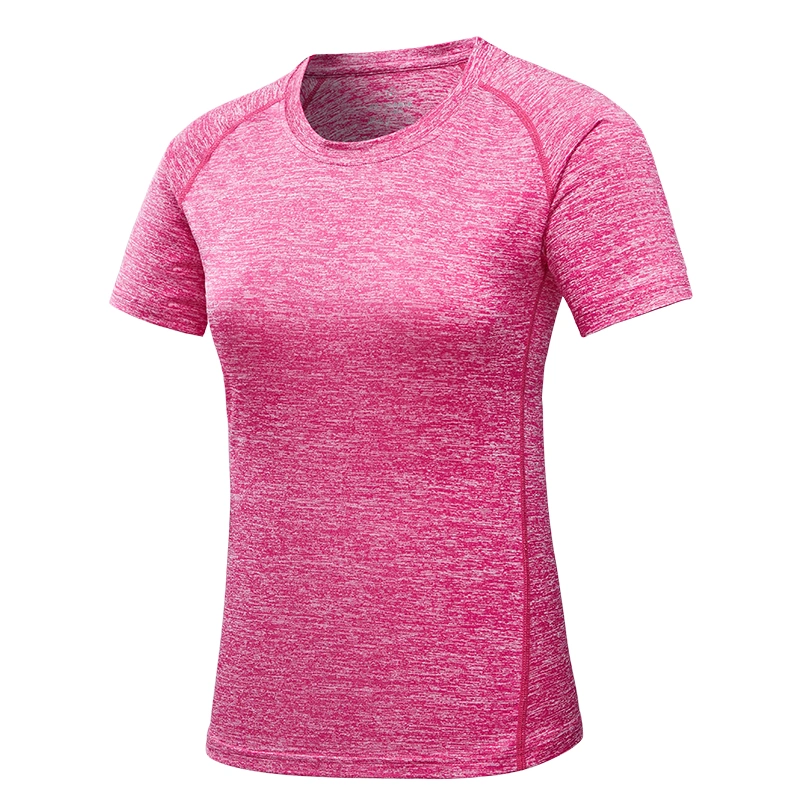 Quick Drying Women's T-Shirt Round Collar Breathable Sport Gym T Shirts