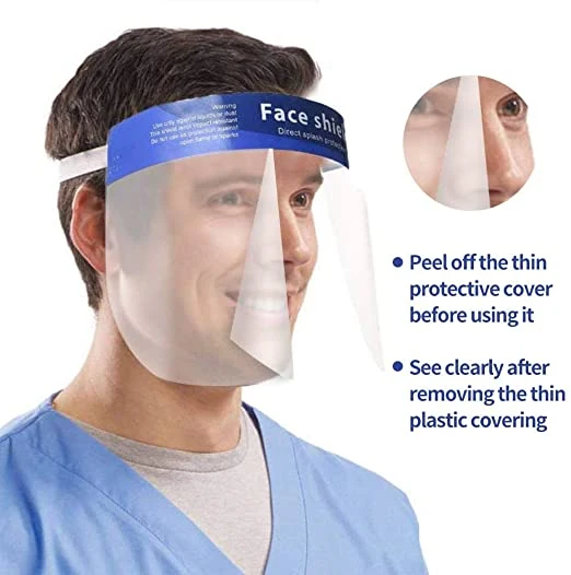 Anti-Fog Wide Visor Spitting Anti-Fog Lens Lightweight Face Shield with for Men and Women