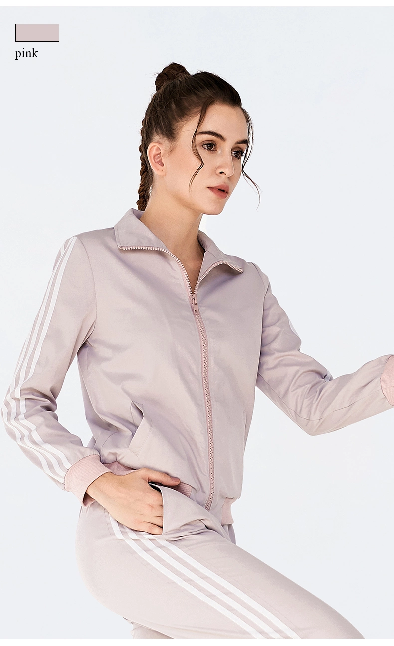 Wholesale Privete Label Fitness Yoga Wear Workout Clothes for Woman Sports Jacket Full Zip Running Track Jacket