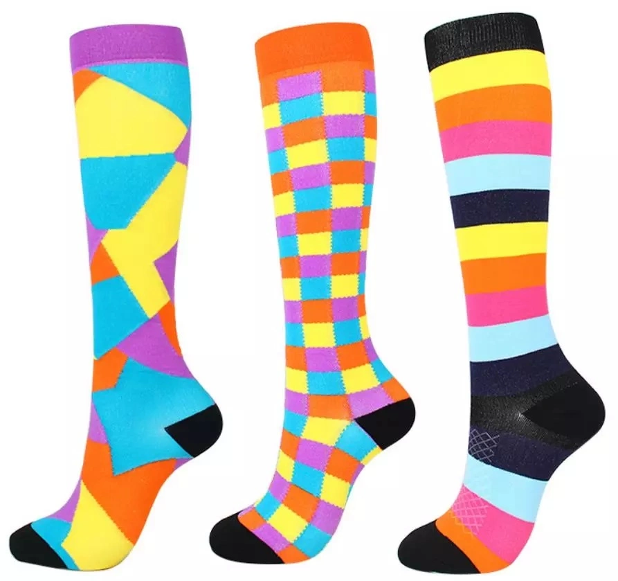 High Quality Knee High Compression Socks Fancy Style Sports Athletic Sock Unisex Custom Compression Socks