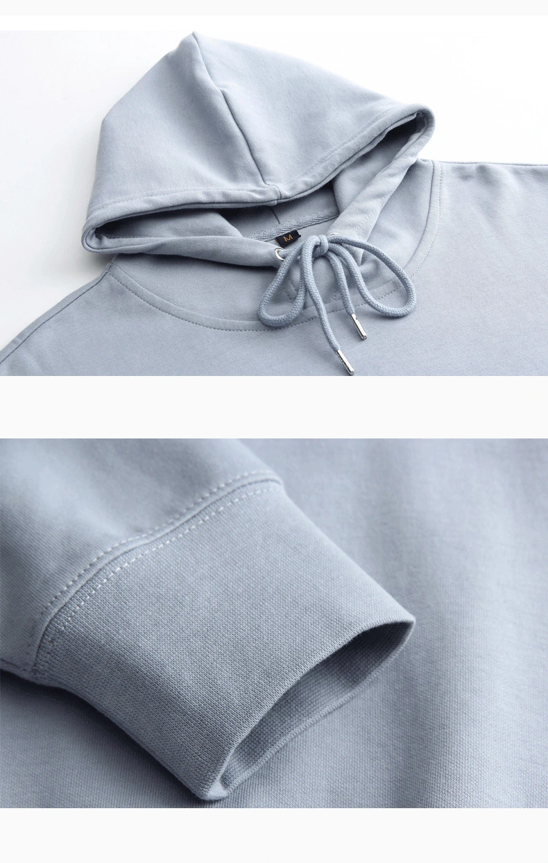 Wholesale China Factory Blank Unisex Custom Logo Solid Plain Blank Pullover Hoody