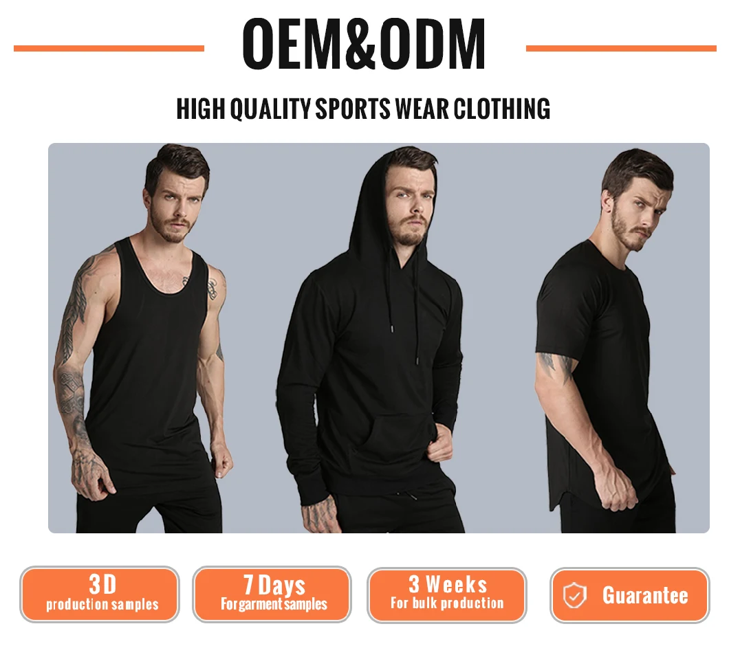 High Quality Black Activewear Compression Mens Gym Clothes T Shirts