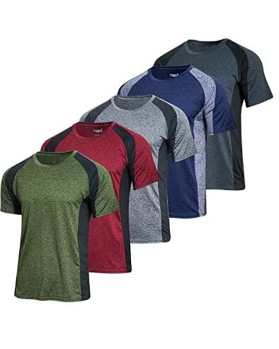 Men's Short Sleeve Compression Shirt Base Layer Undershirts Dri-Fit Top