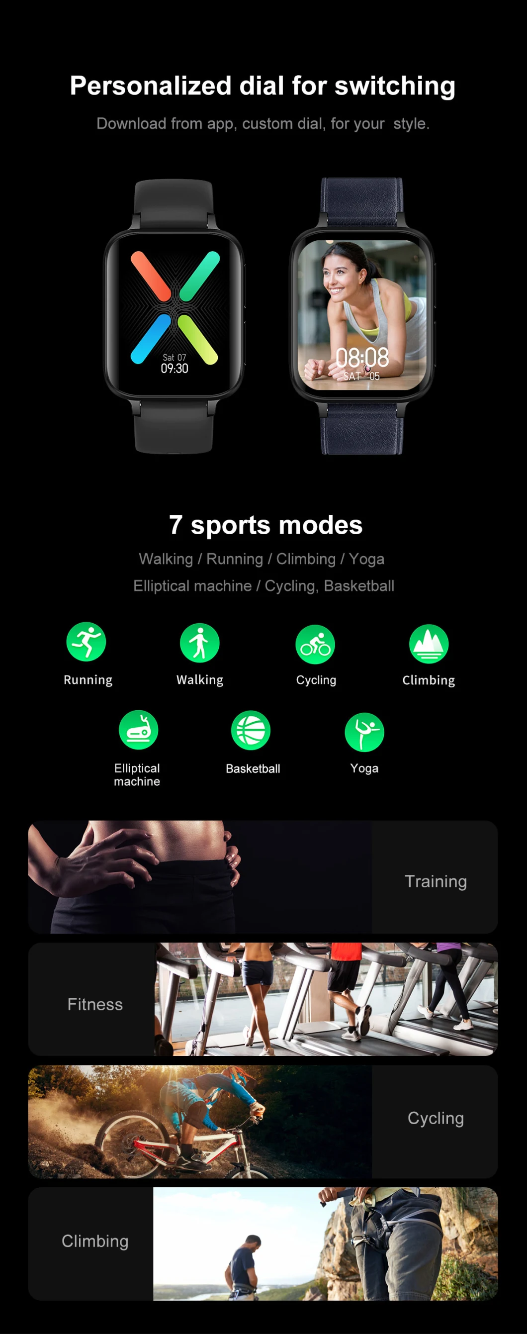 Smartwatch Android New 2021 Shenzhen Sport Bracelet Wrist Band Water Proof Diving Swimming Running Wear OS Smart Phone Watches