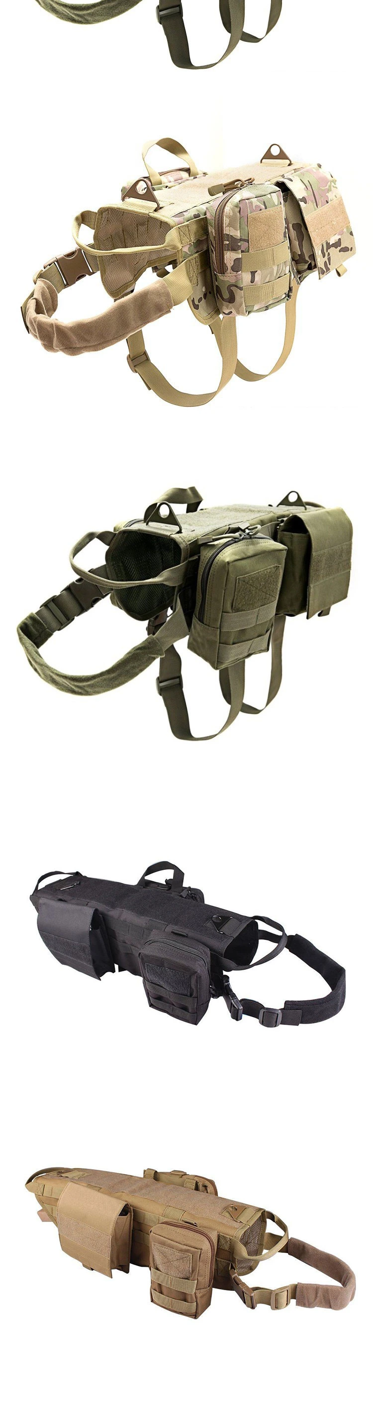 Babot Large Dog Tactical Dog Vest Suit Tactical Dog Training Equipment Dog Combat Clothing Vest