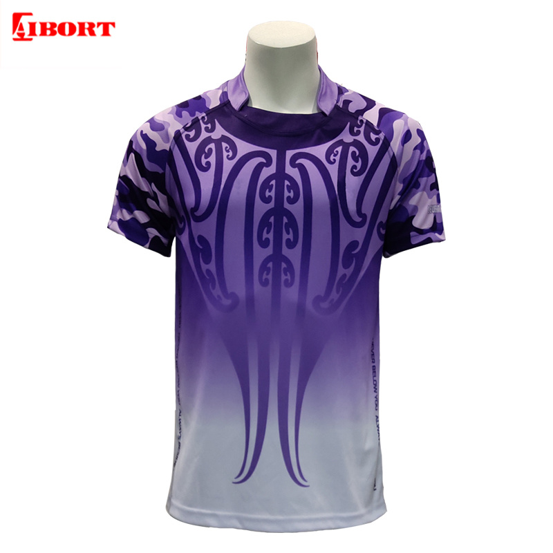 Aibort Custom Striped Rugby T Shirt Team Set Rugby Uniforms (Rugby-11)