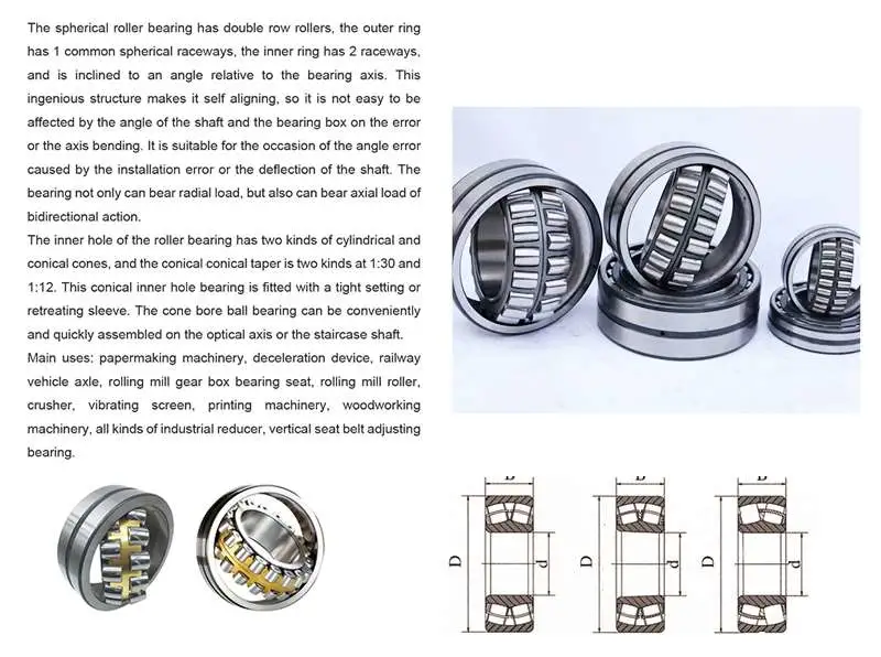 Self-Aligning Bearing/ Double Row Spherical Roller Bearing 22205 22205c 22205 E 22205ck