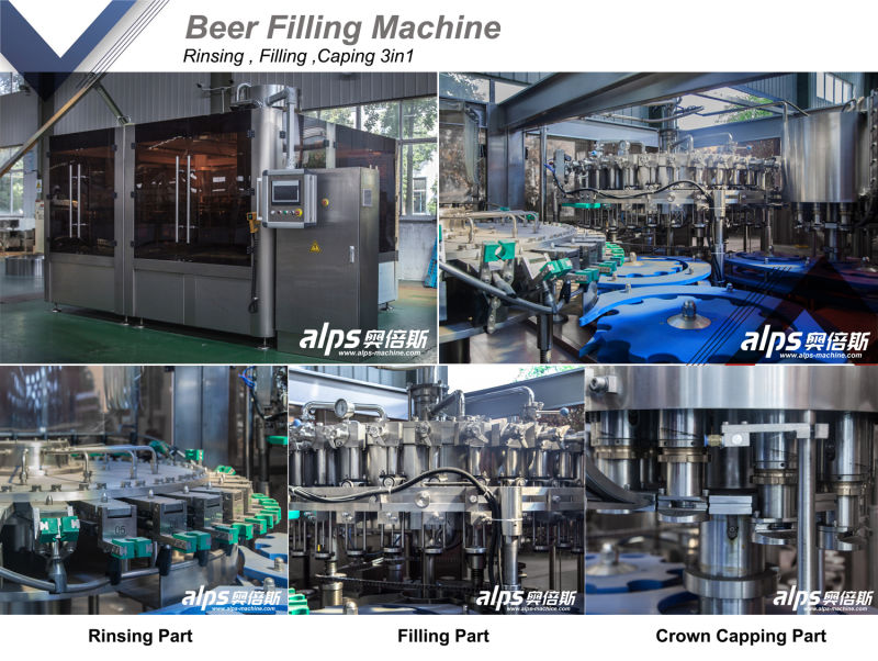 Automatic Lager / Ale / Draught Fresh Beer Filling Machine / Bottling Line Equipment