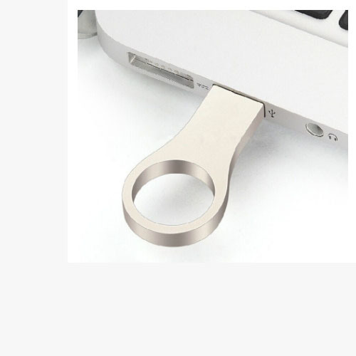 Metal Round Head Ring USB Flash Drive Creative Waterproof Custom Logo