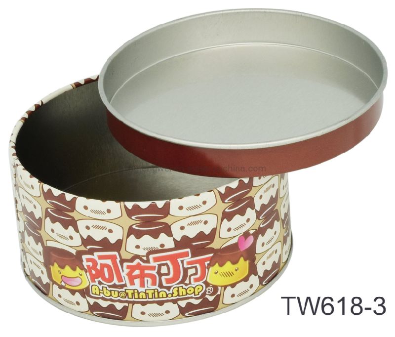 Printed Round Cans Chocolate Ball Packaging Box Biscuit Tin Cookie Metal Tin Can