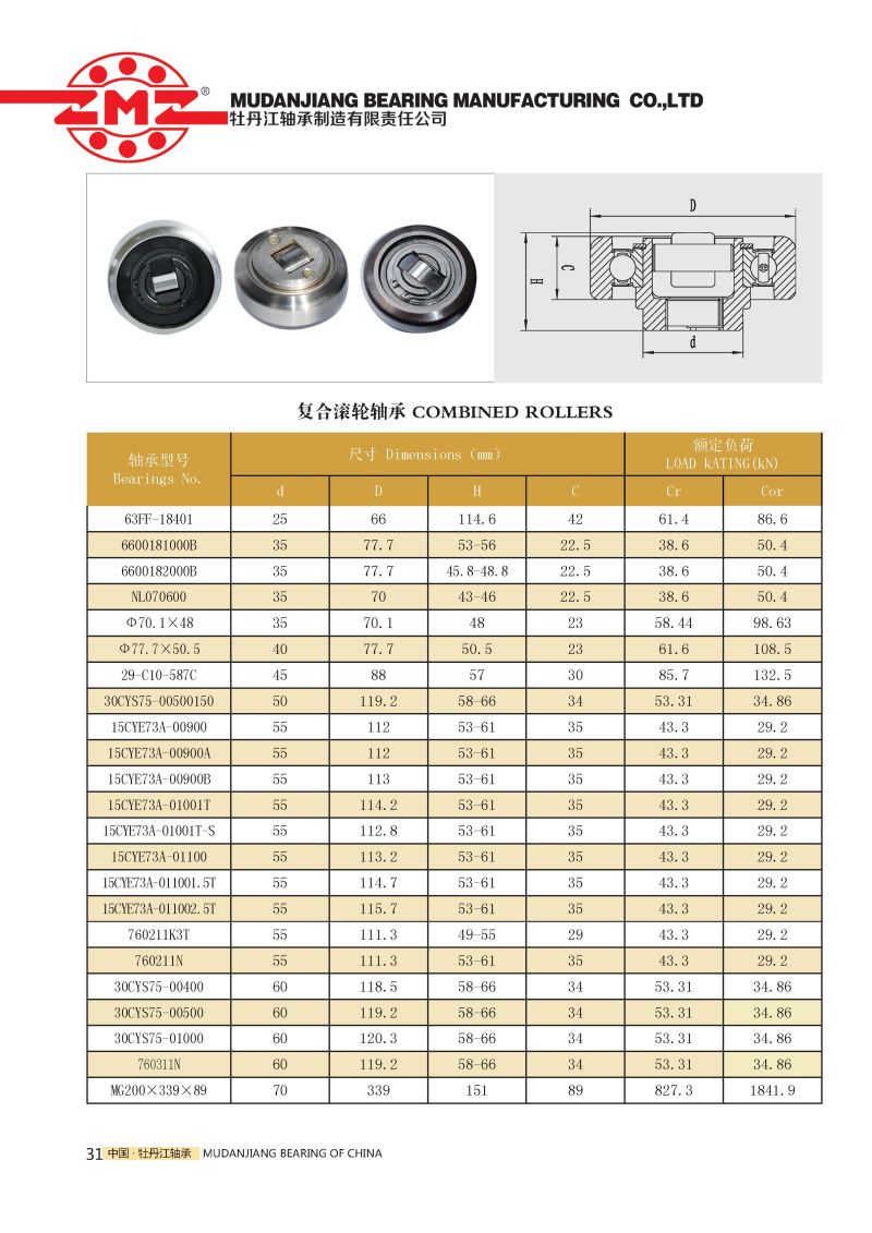 Forlift Special Combined Roller Bearings
