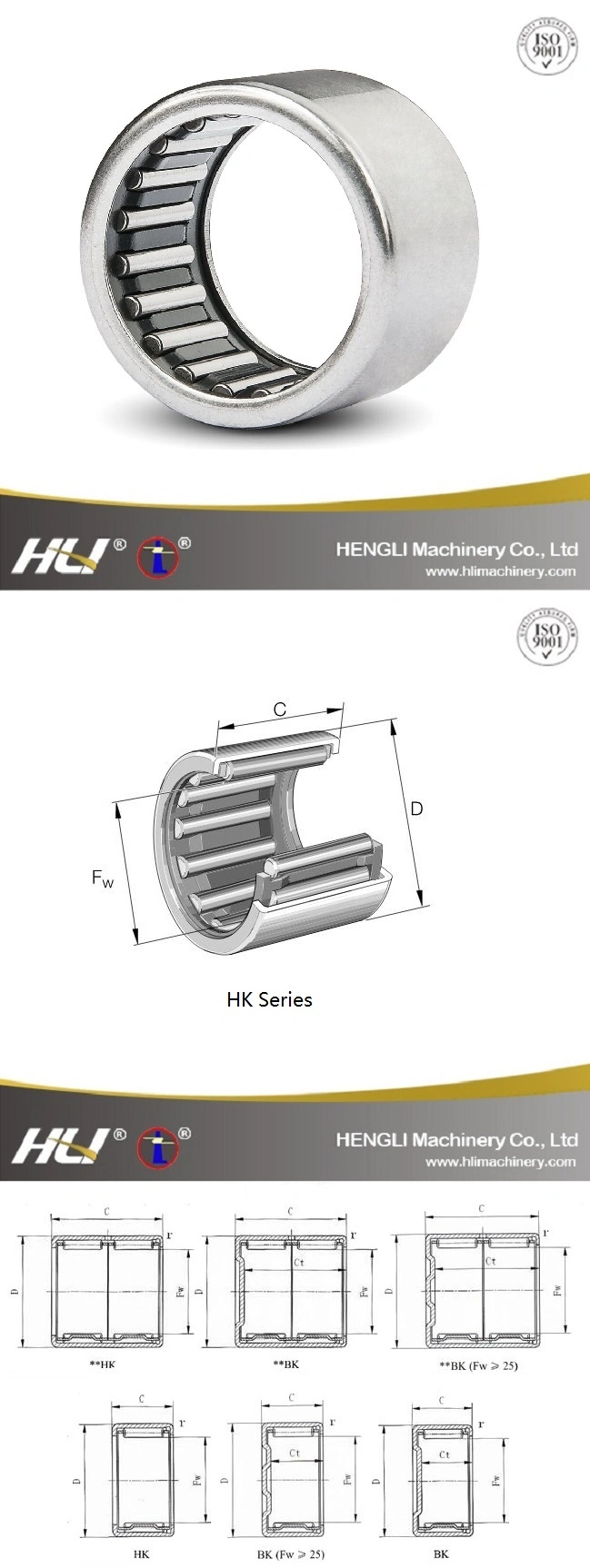 HK2820 Needle Bearing 28X35X20 mm Needle Roller Bearing