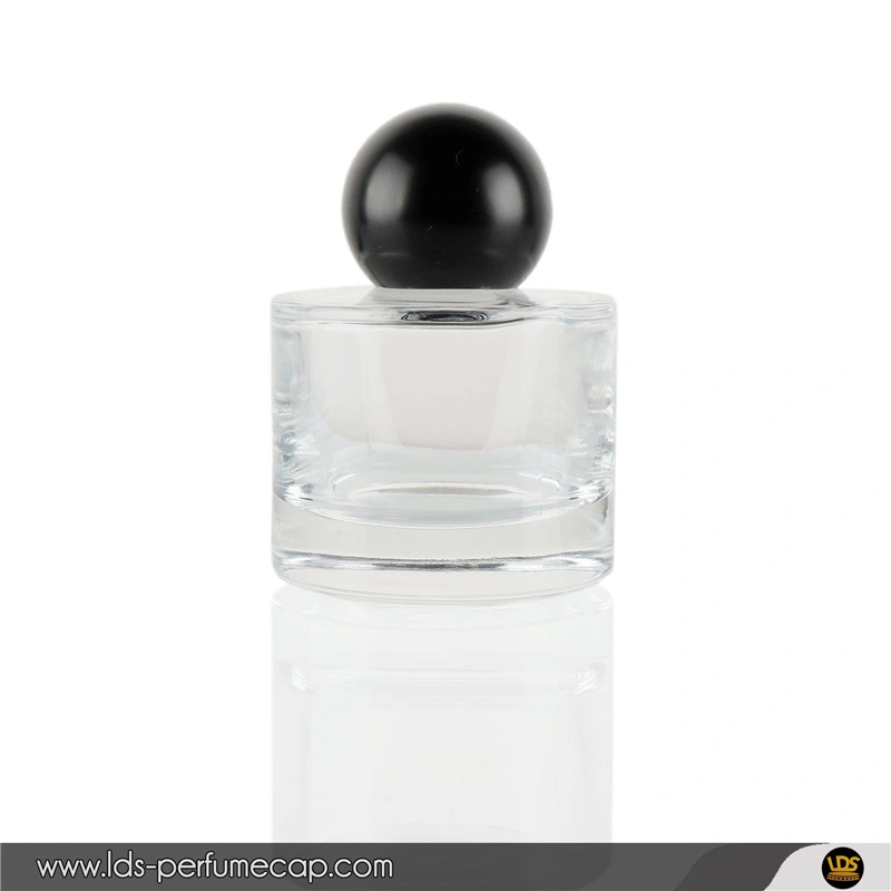 Round Ball Shape Matt Black Spherical Metal Zamac Perfume Cap