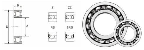 High quality car accessories ball bearing engine parts 6300-ZZC0