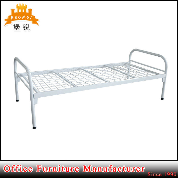 Fas-086 Kd Furniture Iron Round Tube Frame Metal Single Bed